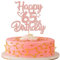 1 Stück Happy 65th Birthday Cake Topper Glitter Heart Star 65 Fabulous Tortendeko Prost auf 65 Jahre alt neunzig fabelhafte Tortendekorationen 65 Geburtstag Party Kuchen Dekoendeko Roségold