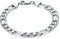 CASSIECA Armband Herren Edelstahl Panzerkette für Männer Jungen 9mm, Figaro Link Armkette 21cm Hip Hop Rapper Modeschmuck Geschenk mit Schmuckkästchen