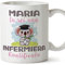 Mugffins Tazza Personalizzata in ceramica per INFERMIERA donna 11 oz / 350 ml - In italiano - Koalificati Personalizzati - Idea regalo per compleanno, anniversario, natale, laurea