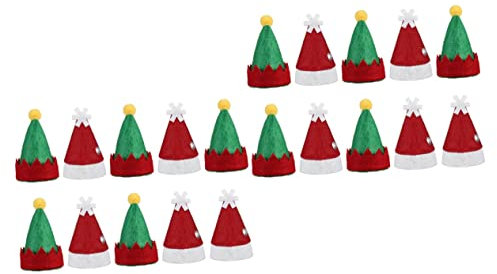 ABOOFAN 120 Stk Lutscherhut Lutscher-süßigkeiten-hut Weihnachtsweinflasche Weihnachtspuppe Bastelt Hut Nikolausmütze Weihnachtspuppenhüte Weihnachtspuppenhut Geschenk Mini Weinkappe Vlies