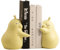 Serre Livre Poire 1 Paire Serre Livre Céramique Serre Livre Mignon Créatifs Serre-Livres Décoratifs pour l'école de Bureau de Bibliothèque à la Maison, Maison Accessoires (Jaune)