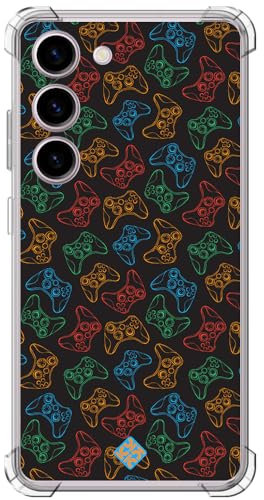 Movilshop Funda Antigolpes para Samsung Galaxy S23 FE Dibujo Gamers [ Mandos Xbox ] Esquina Reforzada Silicona 1.5mm de Grosor Flexible Transparente