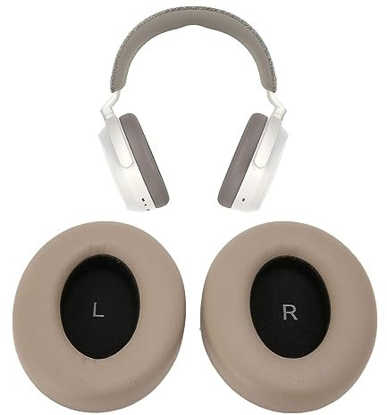 Replacement Ear Pads Cushions for Sennheiser Momentum 4 Wireless Headphones, Professional Headphone Earpads with Soft Protein Leather & Memory Foam, Added Thickness