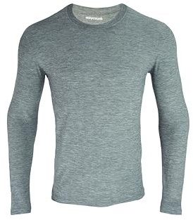 easy casuals Quick-Dry Athletic Long Sleeve T-Shirt: Moisture-Wicking, Stretchable - Lightweight & Durable Performance Wear (UK, Alpha, S, Regular, Regular, Steel)