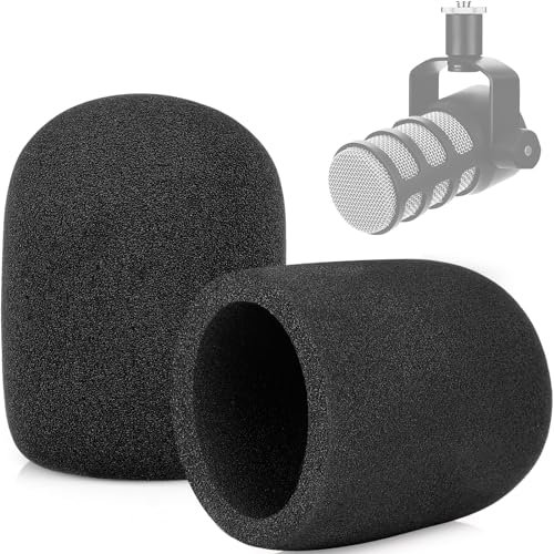 ChromLives Windschutz für Rode Podmic, Mikrofon-Pop-Filter, Schaumstoffabdeckung, kompatibel mit Rode Podmic, Procaster, Podcaster, NT1, NT-USB, Mikrofon-Abdeckung, Ersatz für Rauschunterdrückung, 2