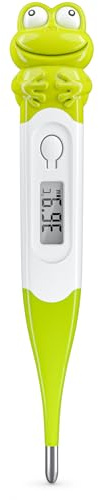 Weinberger Digitales Fieberthermometer mit flexibler Spitze Baby & Kinder | Thermometer Fieber zur rektalen & oralen Anwendung | Fieberalarm, wasserdicht, Speicherfunktion