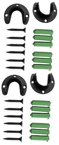 MAGICLULU 4stücke Kleiderstangenhalterung Wandmontierte Stützen Für Duschstangen Gardinenstangenhalter Für Badezimmer Und Schrank