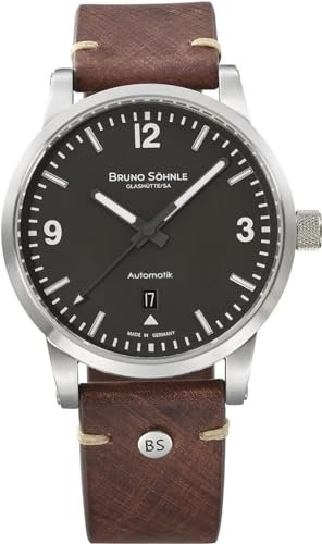 Bruno Söhnle Herrenuhr Original NEU Episode V Limitierte Edition Herrenuhr Braun Datum Automatik 44mm- 17-12123-861