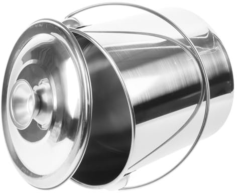 TINEASUR Seau Lait Inoxydable Avec Couvercle Et Poignée Pour Conservation Alimentaire Et Transport Sécurisé