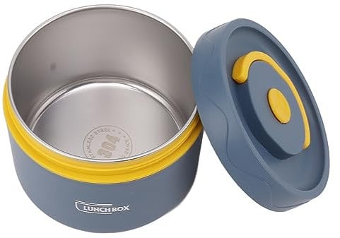 Tissting Termo Comida 550ml, Termo Comida Caliente, Recipiente Térmico para Comidas, Lonchera de Acero Inoxidable, Contenedores Almacenamiento de Alimentos para Guardar Comidas, Almuerzos Sopas(Azul)