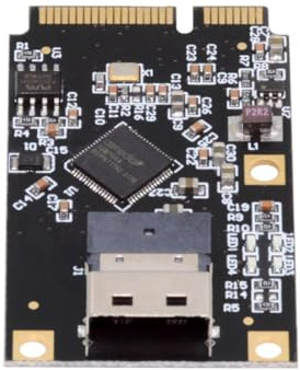 chenyang MINI PCI-E Riser Kartenadapter, MINI PCI-E auf Slimline SFF-8654 SATA Festplatten Erweiterungskartenadapter