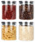 FoiiLiio 400ml Tarros de Cristal con Tapa Juego de 4 Botes de Cristal con Tapa Aceros Inoxidables Frascos de Vidrio Hermética, para Cereales Judías Avena