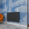 Central Heating Radiator,600x1020mm Anthracite Horizontal Flat Single Panel Column Energy-efficient for Morden Multi-Scene