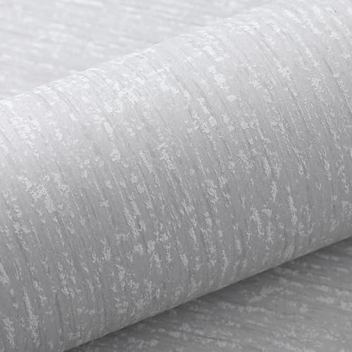 Trafagala Light Grey Wallpaper Striped Textured Wallpaper for Bedroom Adults Girls Boys Living Room Hallway and Stairs Wall Paper Roll