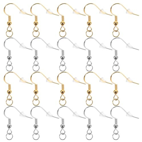DEARMAMY 1 Satz Ohrringe Zubehör Nieten Herstellung Bausatz Horn Anzeige Verschlüsse Bieger Deckel Verpackung Ergebnisse Reifen Stand Unterstützung Perlen Bausätze Alphabet Stopper Silber-