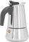Stovetop Espresso Moka Pot, Stainless Steel Drip Coffee Maker, Large Capacity & Rustproof Design, Dishwasher Safe for Home or Office Use (2 Cup, 100ml)
