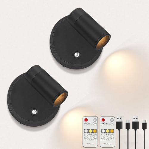 Kambo LED Kabellose Spotlichter, Magnetmontage Wandlampe, Akku Spot 4000mAh, Bodenstrahler Touch + Fernbedienung, Leselampe Timer Für Pflanzenbild, Kunstwerk, Schrank, Zimmer, Wohnzimmer, 2 Stück