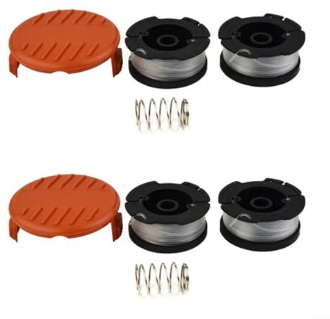 RichVibe Black & Decker Lot de 6 bobines de rechange et capuchon compatibles avec les modèles de débroussailleuse GLC3630L GLC3630L20