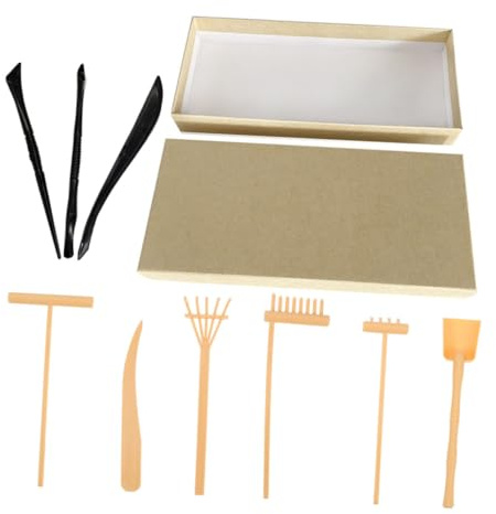 Garneck 1 Juego Rastrillo De Arena Herramienta De Rastrillo Herramientas De Jardín para Escritorio Pequeño Rastrillo De Jardín Bricolaje Arena Herramientas De Jardín Zen El Plastico