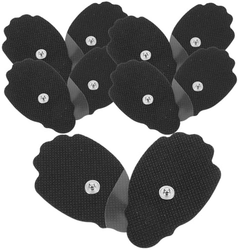 Yardwe 10 Stück Tragbare Massage pads Schwarz Handförmige Selbstklebende Silikon elektroden patches Wiederverwendbar Flexibel Hautfreundlich für Muskelentspannung und therapie