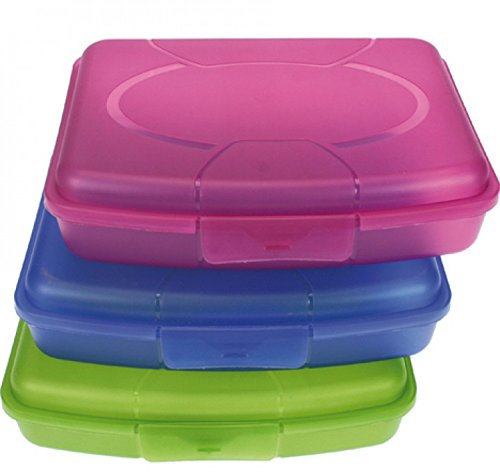 HAC24 3er Set Brotdose Brotbüchse Butterbrotdose Brotzeitbox Lunchbox Vesperdose Kinder