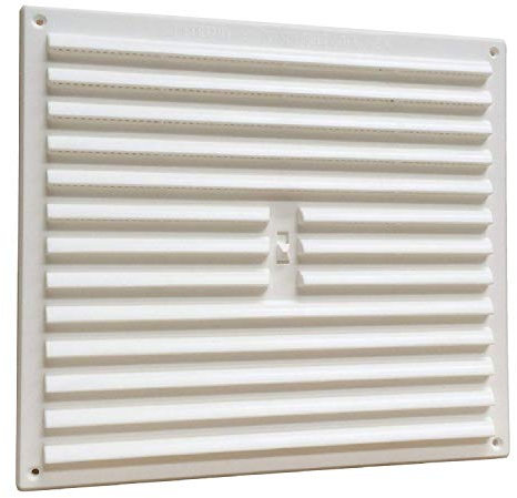 TIMCO White Timloc 9x9 Plastic Internal Hit and Miss Louvre Grille Vent