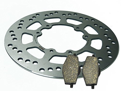Vorderrad-Bremsscheiben Set kompatibel mit/Ersatz für Yamaha DT 125 R/RE Brems-Scheibe mit passenden Bremsbelägen