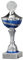 Henecka Pokal Serie Nikita, Silber-blau, mit Wunschgravur und auswählbarem Sport-Emblem, Größe 29,7 cm