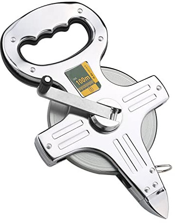 Utoolmart Mètre ruban à mesurer en acier inoxydable - 100 m