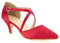 Women-Ladies-Low-Kitten-Heel-Strappy-Diamante-Glitter-Court-Shoes-Party-and-Bridal-Wear New Size 3 to 8 (Red, 3)
