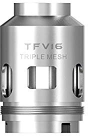 TFV 16 Mesh Coil 0,12 Ohm Triple Mesh Coil 0,15 Ohm Head Verdampfer für TFV16 Tank (Dual Mesh 0,12 Ohm) 3 Stück