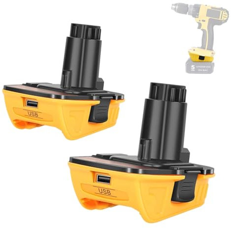 TPDL DCA1820 Battery Adapter for Dewalt 18V to 20V Lithium Ion Battery Converter, Work for Dewalt 18V Nicad & Nimh Battery Power Tools (2 Packs)