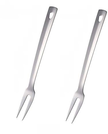 SBOMHS Fleischgabel Edelstahl Grillgabeln lange Vorlegegabel Länge 31CM Meat Forks Aufschnittgabel Serviergabel set Silber 2 Stück Küchenutensilien