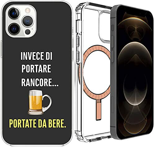 Mixroom - Case for iPhone 12 in with Magnetic Circle Compatible with MagSafe Power Supply Indian Fox Feathers 262