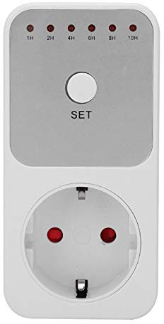 Enchufe Temporizador 1-10 Horas, Interruptor de Temporizador Temporizador Enchufe para Tomas de Corriente UE 230V
