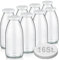 Geniess-Bar! 8 Milchflaschen 250ml mit 16 Deckel BPA frei Saftflaschen Glasflaschen 0,25L auch erhältlich mit 2/5/15 Flaschen Weithalsflaschen leer zum Befüllen Schraubdeckel