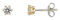 XENOX® Damen Ohrringe aus hochwertigem 925/- Sterlingsilber mit Zirkonia-Steinen | XS7262G