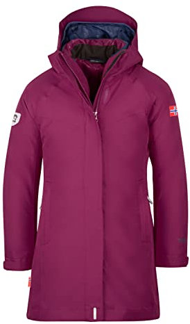 Trollkids Girls Senja 3in1 Coat 104, Plum/Navy