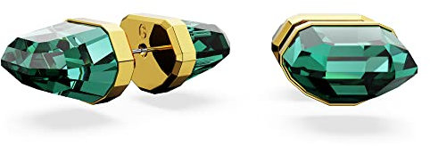 Swarovski Lucent Ohrstecker, Vergoldete Ohrringe mit Grünen Swarovski Kristallen