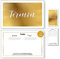 Frank Paperman® | 125 x Terminzettel gold | mit hochwertiger Goldfolienprägung | 1 Termin auf einem terminzettel praxis | Visitenkartenformat | Querformat