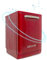GERATEK Wien GS6200WR Retro Geschirrspüler Spülmaschine 60cm / 12 Maßgedecke/Besteckkorb / 4 Programme (Weinrot)