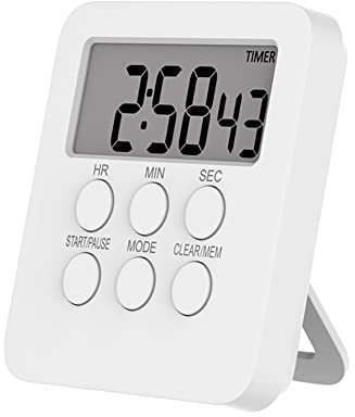 Digitaler Timer mit Halterung, tragbar, magnetisch, Count-Up/Down-Zeitmanagement-Timer, Küchentimer zum Kochen, Backen, multifunktional, elektronischer Timer für Klassenzimmer, Übungen, Badezimmer,