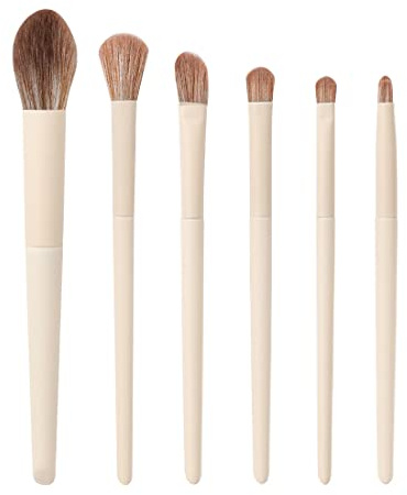 6 Pcs Pinceaux maquillages set pinceaux maquillage, Pinceaux Maquillage Yeux, Brosse maquillage pinceau Fond de teint Poudre Contour fard paupières surbrillance Blush Correcteu sourcil Liner