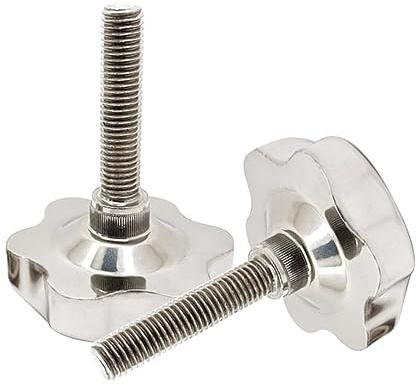 Runxingfu 1Pcs M6 M8 M10 M12 Metrisches Gewinde Sterngriffe Klemmung Knopfgriff Edelstahl Gerändelt Rändelschraube Handgriff Knöpfe Schrauben Anzugsgewinde Ersatz Maschinenhandgriff