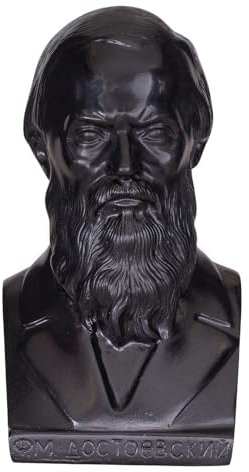 danila-souvenirs Russischer Schriftsteller Fjodor Dostojewski Stein Büste Statue Skulptur 14 cm