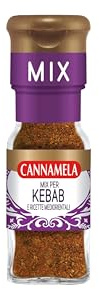 Cannamela - Linea Oro Mix, Miscela per Kebab e Ricette Mediorientale, Confezione da 25g. Mix di spezie con Paprika dolce, Cumino, Pepe nero, Aglio, Basilico, Cipolla, Senape