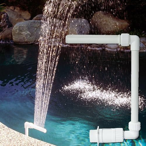 Chorro de fuente de cascada para piscina de peces, rociador de boquilla de jardín para piscina enterrada, aireador de pulverización de fuente de piscina, decoración de piscinas de agua ajustables