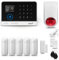 HUXGO® HXA003 Kit Alarma casa WiFi + gsm 4G con Sirenasolar inalámbrico| Alarma hogar Kit con 5X sensores PIR de Movimiento, 1x Sensor de Puerta/Ventana | Control Desde el teléfono