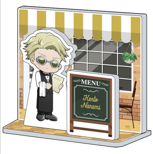 Mini Gojo Satoru/Fushiguro Megumi Acryl Figur,Anime Stand Figuren Modell Platte, Stehende Action Figur Double-Sided Desktop Ornament Display Figurine Manga Merch Geschenk 8cm