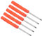 CoCud Tiny Phillips Screwdriver, 3mm Size 85mm Length, Steel Cross Head Screw Driver with Non-Slip Red Grip - (Applications: for Eyeglasses Watches Electronics Computer), 5pieces